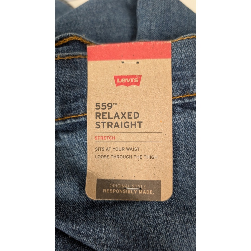 Levis 559 Relaxed Straight Mens Jeans 48x32‎ Blue Denim NWT - Picture 4 of 8